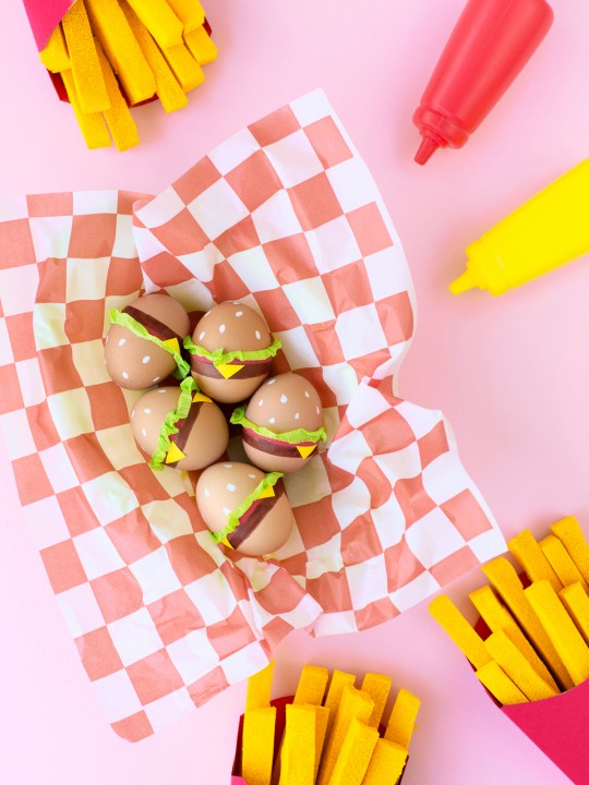 DIY Burger Easter Eggs