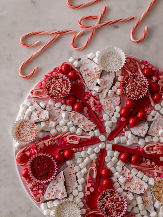 peppermint hot chocolate board