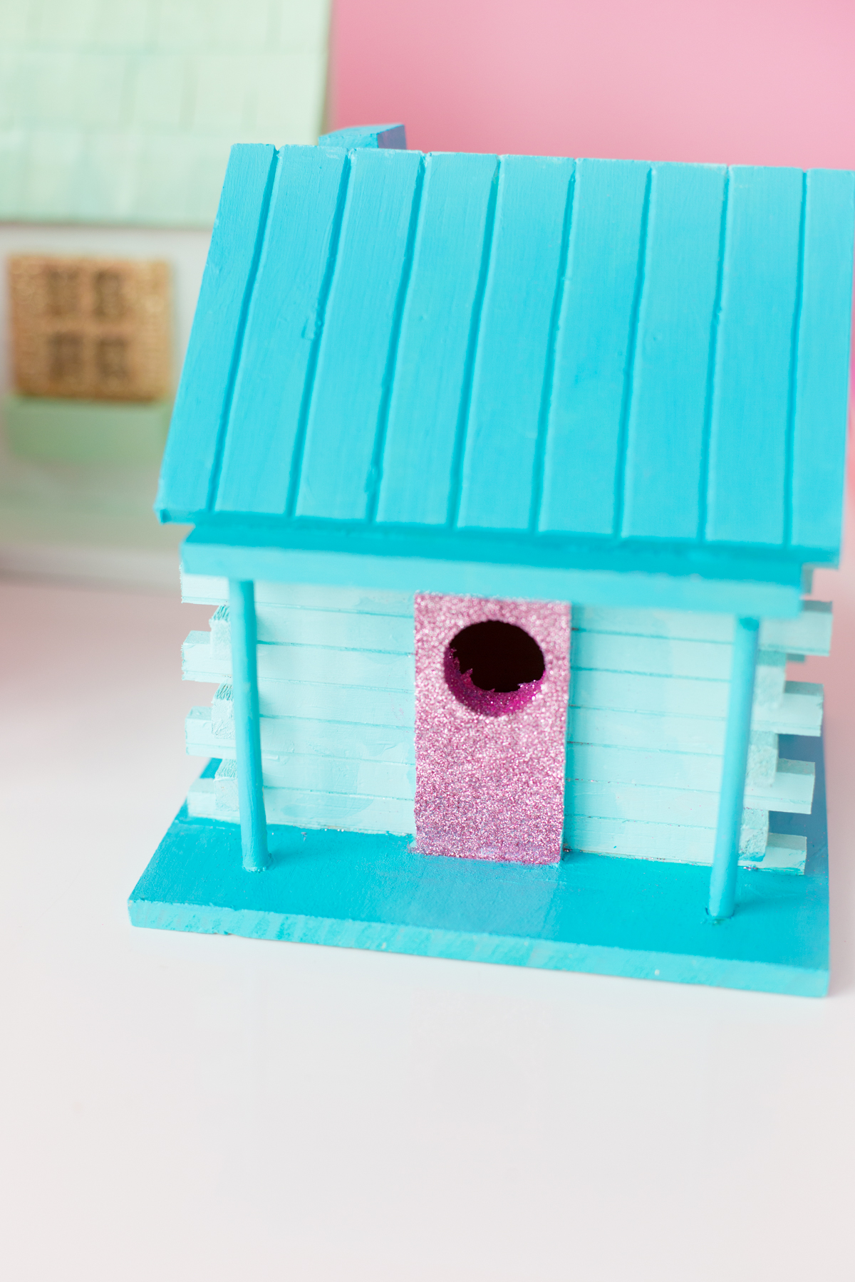 DIY Colorful Christmas Village