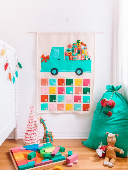 DIY Felt Truck Advent Calendar