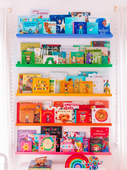 IKEA Hack: DIY Rainbow Bookshelves