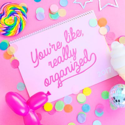 A calendar that says "you're like, really organized" 