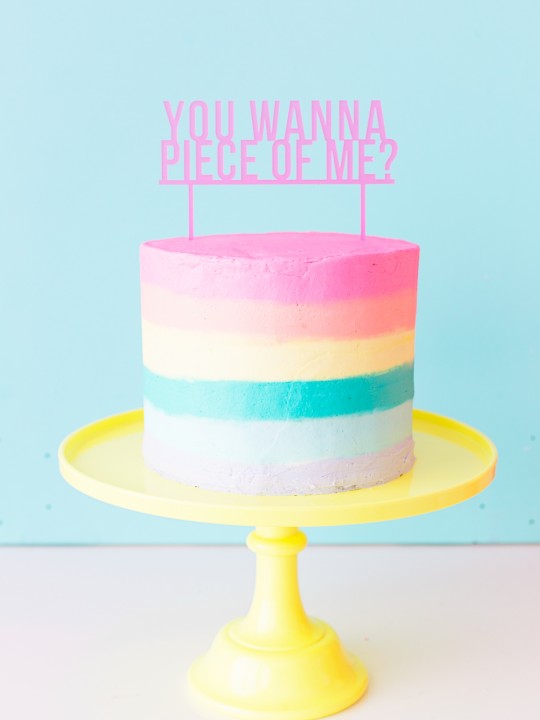 How To Make A Striped Cake