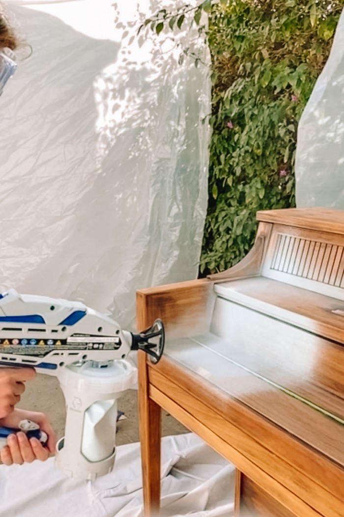 Painting Piano with Paint Sprayer