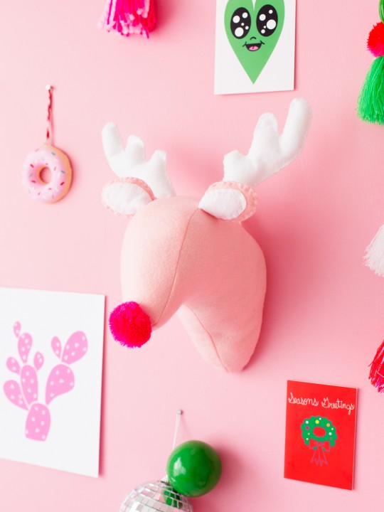 DIY Plush Reindeer Head