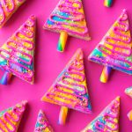 Colorful Christmas tree cookies